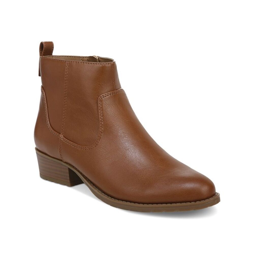 STYLE & COMPANY Womens Brown Comfort Memphyss Round Toe Block Heel Booties 5.5 M
